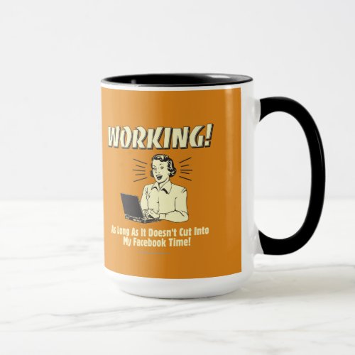 Working Cut into Facebook Time Mug