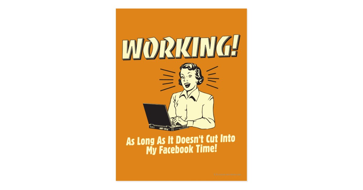 Working Cut into Facebook Time Postcard