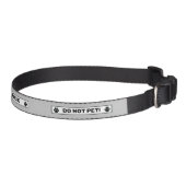 Working Dog Alert Do Not Pet Notice Black And Gray Pet Collar (Right)