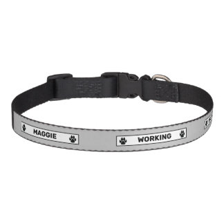 Working Dog - Do Not Pet - Black Paws - Gray Pet Collar