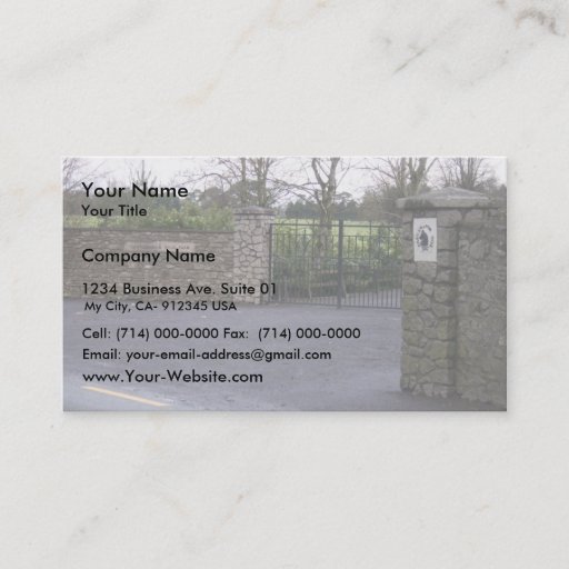 Customizable Working Entrance Of Castlemartin Stud In Kilcullen Business Card