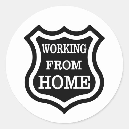 Working From Home Classic Round Sticker