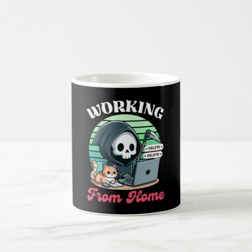 Working From Home _ Cute Reaper Coffee Mug