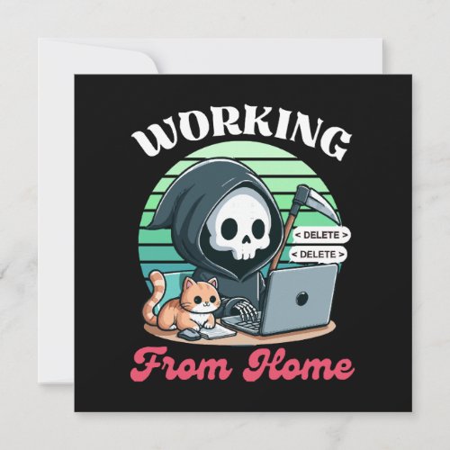 Working From Home _ Cute Reaper Invitation
