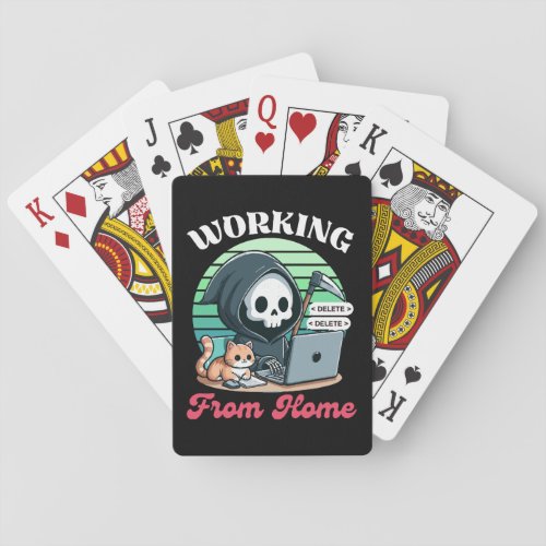 Working From Home _ Cute Reaper Playing Cards