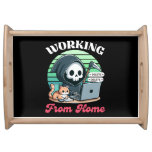 Working From Home - Cute Reaper Serving Tray