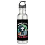 Working From Home - Cute Reaper Stainless Steel Water Bottle
