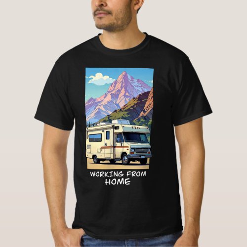 Working from home outdoors RV adventure T_Shirt