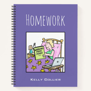 Working from home, with Owner Name Notebook