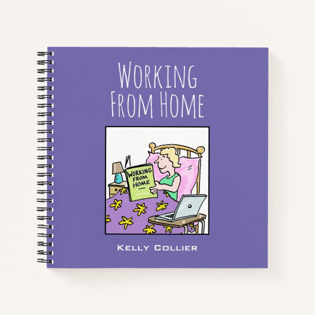 Working from Your Home, with Name Notebook (Front)