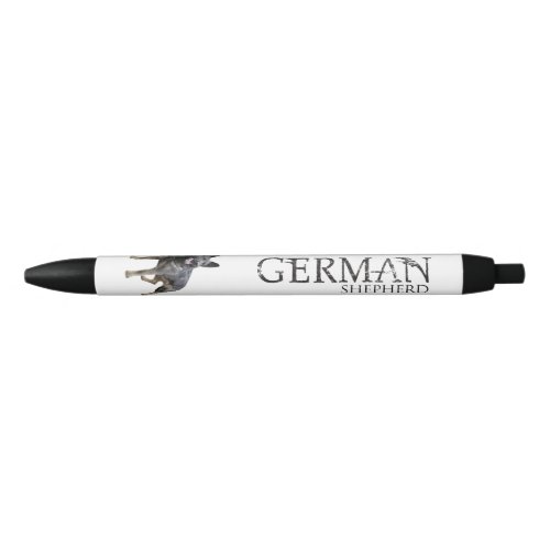 Working German Shepherd Dog  _ GSD Black Ink Pen