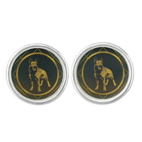 Working German Shepherd Dog  _ GSD Cufflinks