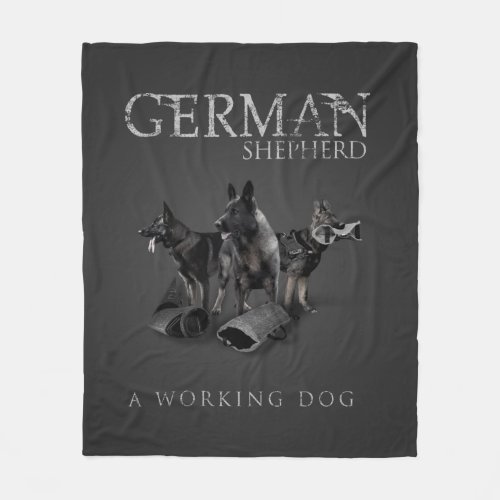 Working German Shepherd Dog  _ GSD Fleece Blanket