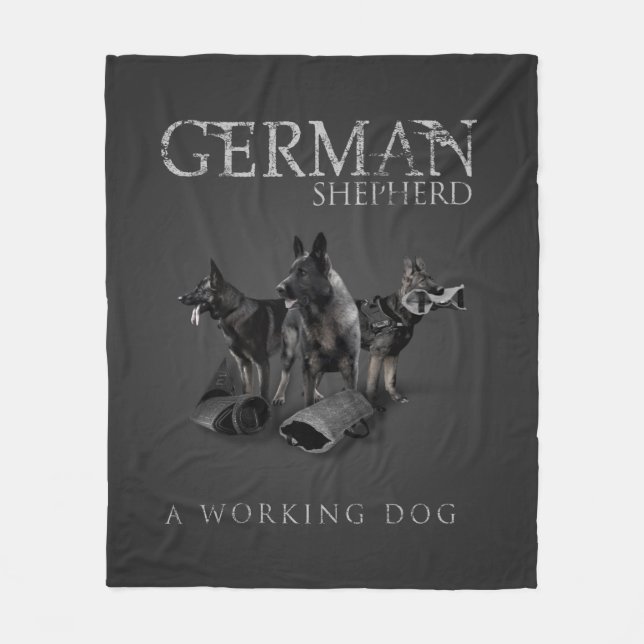 Working German Shepherd Dog  - GSD Fleece Blanket (Front)