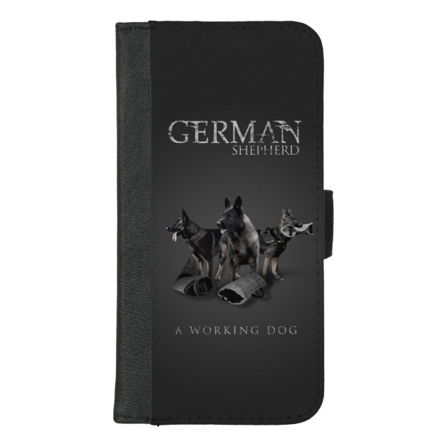 Working German Shepherd Dog  - GSD iPhone Wallet Case (Front)