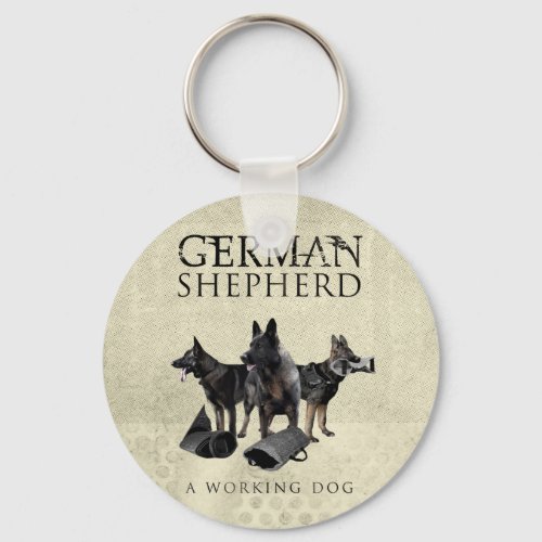 Working German Shepherd Dog  _ GSD Keychain