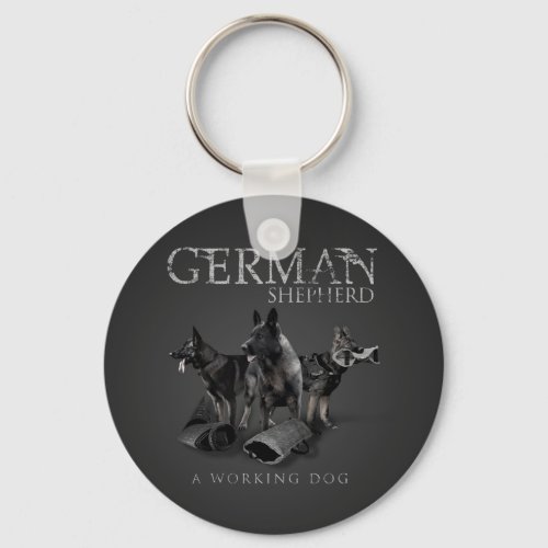 Working German Shepherd Dog  _ GSD Keychain