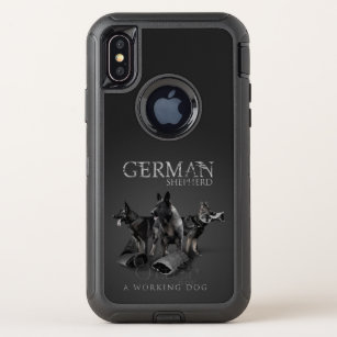 Working German Shepherd Dog  - GSD OtterBox Defender iPhone X Case