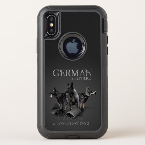 Working German Shepherd Dog  _ GSD OtterBox Defender iPhone X Case