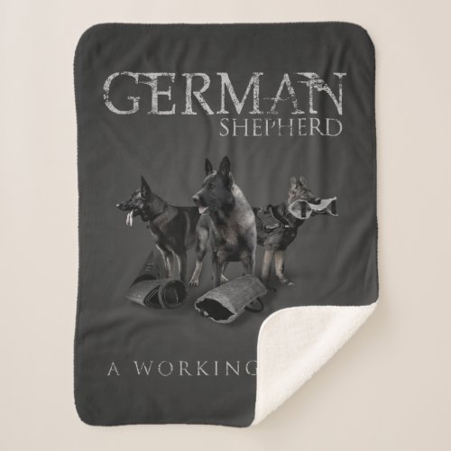 Working German Shepherd Dog  _ GSD Sherpa Blanket