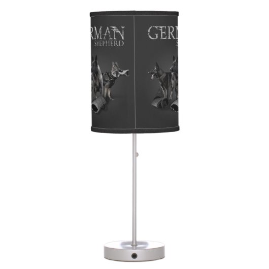 Working German Shepherd Dog  - GSD Table Lamp (Back)
