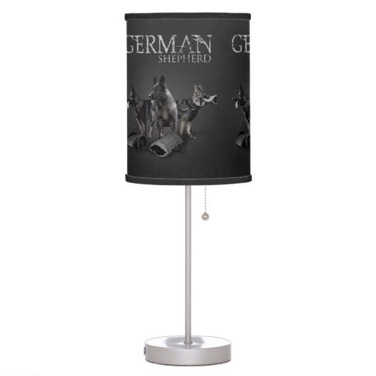 Working German Shepherd Dog  - GSD Table Lamp (Left)