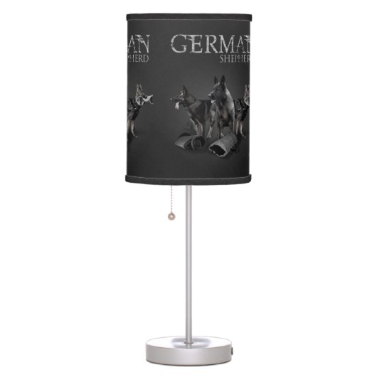 Working German Shepherd Dog  - GSD Table Lamp (Right)