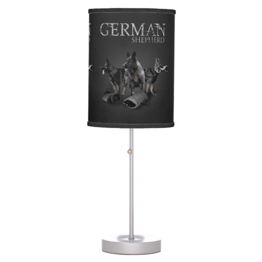 Working German Shepherd Dog  - GSD Table Lamp (Front)