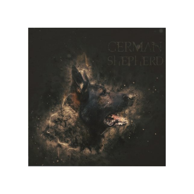 Working German Shepherd Dog  - GSD Wood Wall Art (Front)