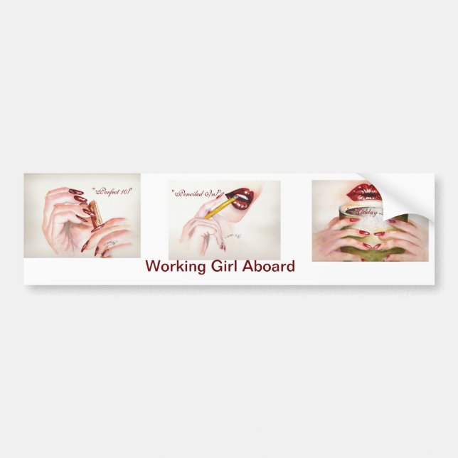 "Working Girl" Bumper Sticker (Front)
