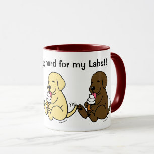 Working hard for my Labs!! Three Labradors Mug