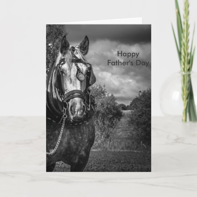 Working Horse Father's Day Card (Front)