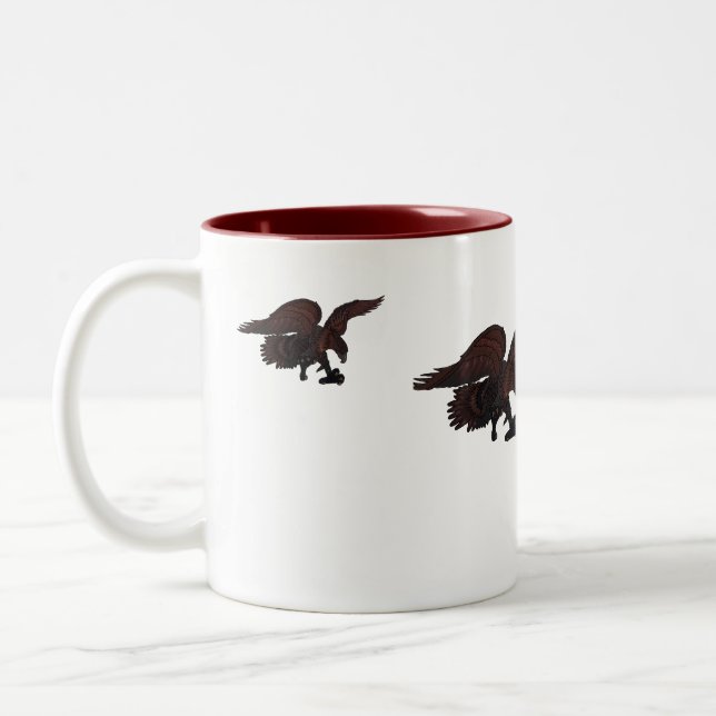 Working like a predator eagle Two-Tone coffee mug (Left)