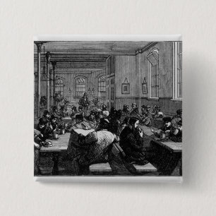 Working man's coffee shop pinback button