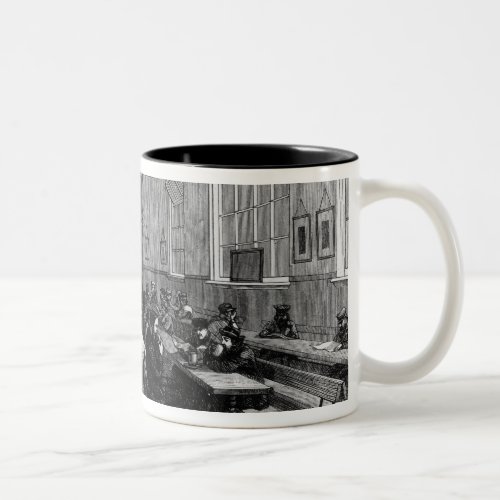 Working mans coffee shop Two_Tone coffee mug