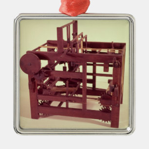 Working model of a loom metal ornament