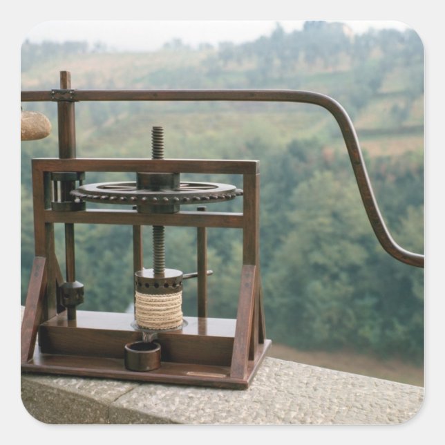 Working model of an olive press square sticker (Front)