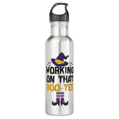 Working on that Boo tee Funny Spooky Halloween   Stainless Steel Water Bottle