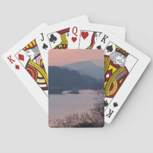 Working On the River At Sunset Poker Cards