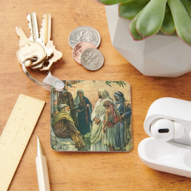 Working on the Sabbath, Vintage Religion Keychain (Desk)