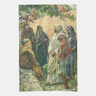Working on the Sabbath, Vintage Religion Kitchen Towel
