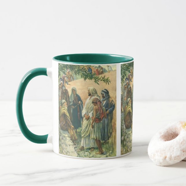 Working on the Sabbath, Vintage Religion Mug (With Donut)