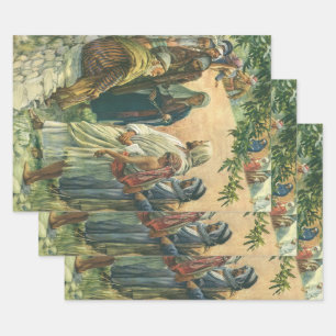 Working on the Sabbath, Vintage Religion Wrapping Paper Sheets