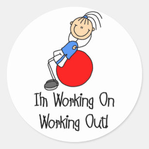 Working On Working Out Sticker