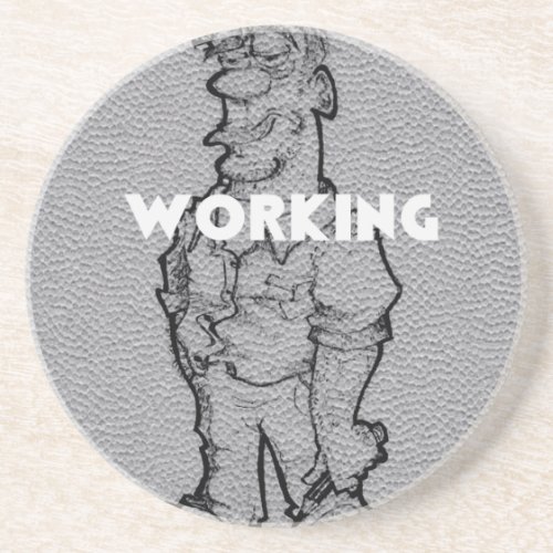 Working Overtime Drink Coaster