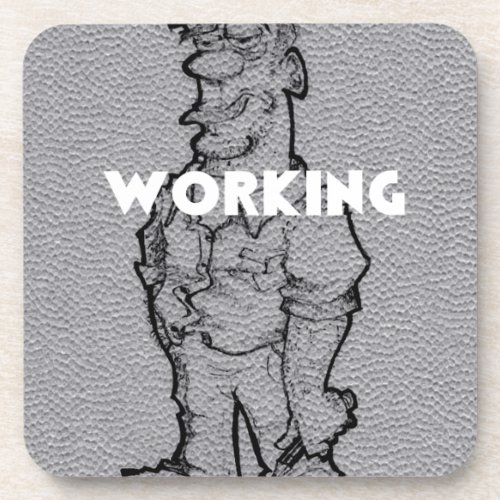 Working Overtime Drink Coaster