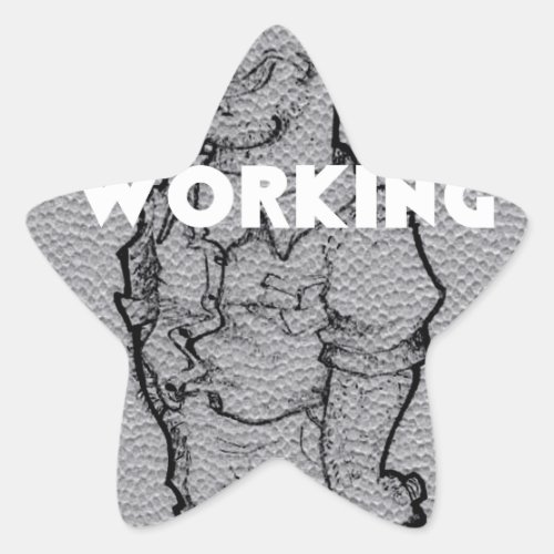 Working Overtime Star Sticker