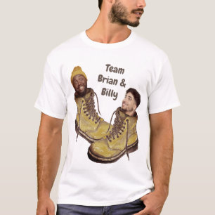 Working Team Boots Funny Faces Photo T-Shirt
