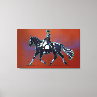 Working Trot Wrapped Canvas Print