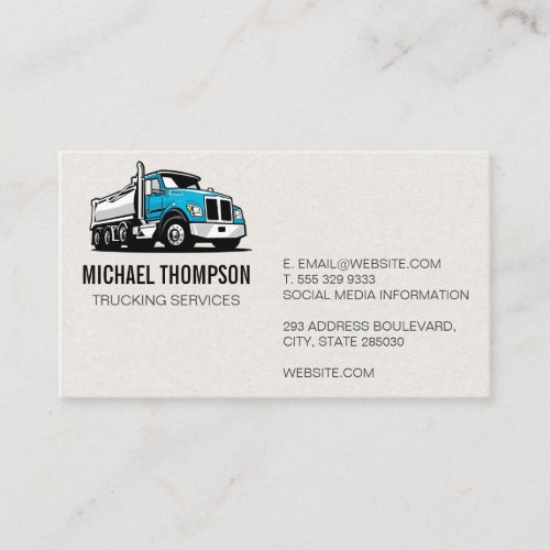 Working Truck Icon Business Card